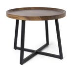 Bijzettafel Max - MDF/metaal - ø50x39 cm, Verzenden, Nieuw