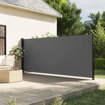vidaXL Windscherm uittrekbaar 180x500 cm antracietkleurig, Verzenden, Nieuw