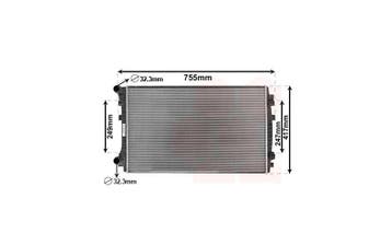 o.a Golf Radiator ronde buizen 1.0 TSi / 1.2 TSi HD / 1.4..., Ophalen of Verzenden, Nieuw, Volkswagen