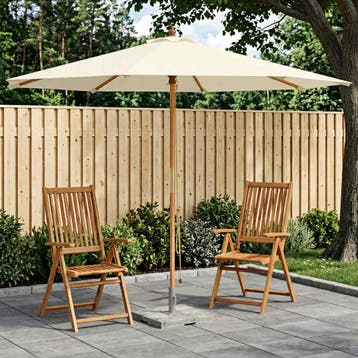 vidaXL Parasol Ø 300 x 248 cm massief eucalyptushout, Verzenden, Nieuw