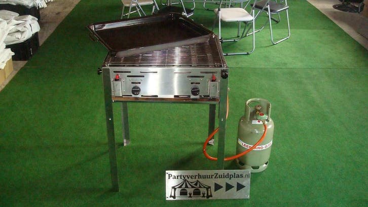 (Zuid-Holland e.o.) BBQ Gasbarbeque Barbecue huren/verhuur, Hobby en Vrije tijd, Feestartikelen | Verhuur, Zo goed als nieuw, Ophalen of Verzenden