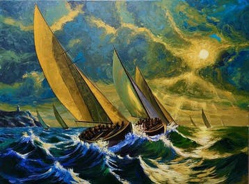 Milo Verdan XL 120 x 80 cm - Duelo en el Oleaje