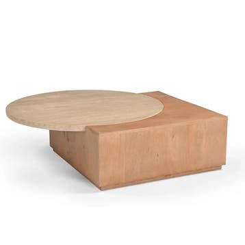 Salontafel Numa Naturel Travertijn, rond 103 cm | Starfurn, Ophalen of Verzenden, Nieuw
