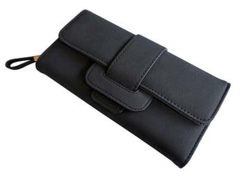 ZILOU Clutch Overslagportemonnee Portefeuille Zwart [TIP!], Verzenden, Nieuw, Zwart, Overige merken