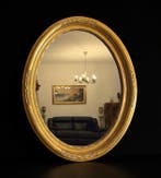 Grande - Spiegel - Legno Dorato - Gips - H: 95 cm, Antiek en Kunst