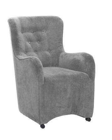 Eetkamerstoel Jennifer - eetkamerstoelen - Zilver, Nieuw, Stof