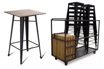 Supercombi | 12x Statafel Hamburg + trolley | Kleur blad:  |, Huis en Inrichting, Tafelonderdelen, Ophalen of Verzenden, Nieuw