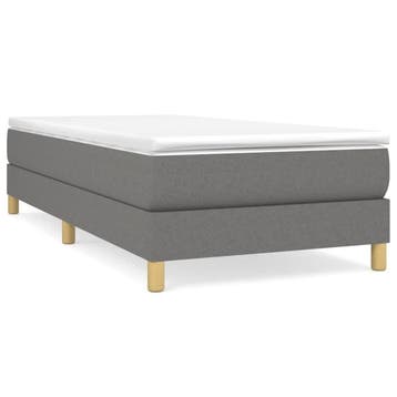 Bedframe 100x200cm Donkergrijs | Retourdeal 34% Korting, 100 cm, Eenpersoons, Ophalen of Verzenden, Zo goed als nieuw