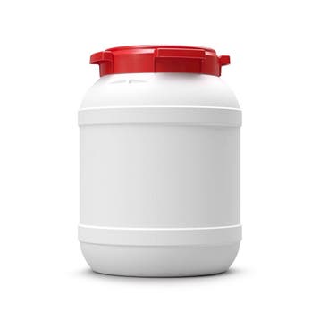 Voerton Curtec 26 liter wit met rood deksel, Ophalen of Verzenden