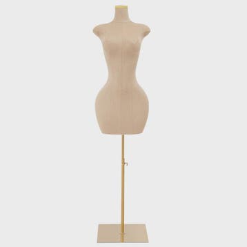 Verstelbare Dames Paspop Torso met Gouden Metalen Standaard, Verzenden, Nieuw