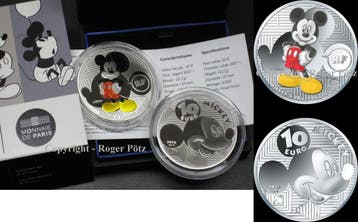 Frankreich 10 Euro 2016 Mickey Mouse zilver Pp zilver, Verzenden