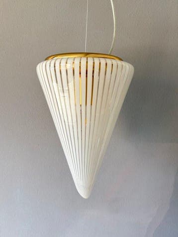 Plafondlamp - Muranoglas - Kegelvormige lamp met vintage, Antiek en Kunst