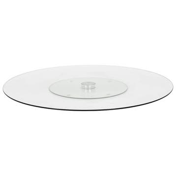 vidaXL Serveerbord draaiend 60 cm gehard glas transparant, Huis en Inrichting, Keuken | Servies, Verzenden, Nieuw