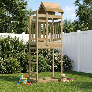 vidaXL Speeltoren Bruin Massief geïmpregneerd hout, Kinderen en Baby's, Verzenden, Nieuw
