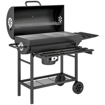 Stalen Houtskoolgrill BBQ Smoker Met Deksel, Handvatten, The, Verzenden