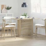 vidaXL Eettafel Sonoma Eiken 110 x 60 x 75 cm Bewerkt hout, Huis en Inrichting, Tafels | Eettafels, Verzenden, Nieuw