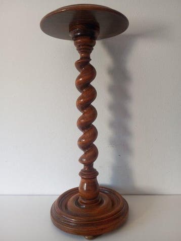 Bijzettafel - Hout, solide - Oud pedestal