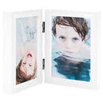 vidaXL Fotolijst tweeluik 2x(10x15 cm) wit, Verzenden, Nieuw
