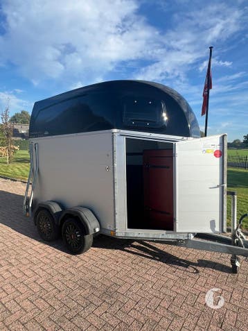 Oerdegelijke Bockmann 1,5 paards! Zadelkamer! 2020!, Ophalen, Zo goed als nieuw, Aluminium, 1½-paards trailer