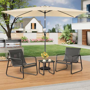 2dekans | Angel Living Parasol - 3 x 2 m - Rechthoekig -, Tuin en Terras, Partytenten, Ophalen of Verzenden, Zo goed als nieuw