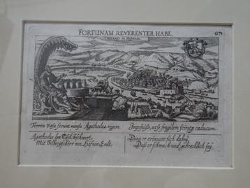 Originele gravure stad Bilbao, Spanje Daniel Meisner 1631, Antiek en Kunst, Verzenden, Gravure, Ingelijst