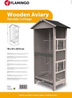 Flamingo Voliere Nevada Cottage 78x57x157,5cm, Dieren en Toebehoren, Vogels | Hokken en Kooien, Verzenden, Nieuw, Hout, Volière