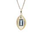 Gouden vintage hanger met spinel 14 kt, Ophalen of Verzenden, Nieuw
