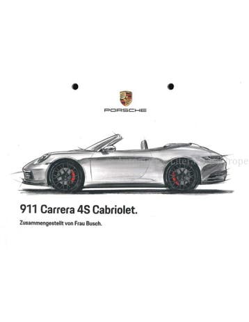 2020 PORSCHE 911 CARRERA 4S CABRIO BROCHURE DUITS, Nieuw, Porsche, Author