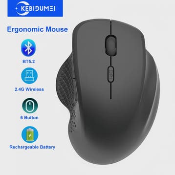 Ergonomische Draadloze Muis: 2.4G & Bluetooth, Oplaadbaar, 1, Verzenden, Nieuw