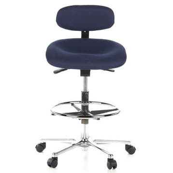 Werkkruk/Verhoogde Bureaustoel | Stof | Blauw | Ergonomisch, Verzenden, Nieuw