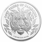 Cambodia - Lost Tigers - Indo-Chinese Tigers - 1 oz 2022, Verzenden, Oost-Azië, Losse munt, Zilver