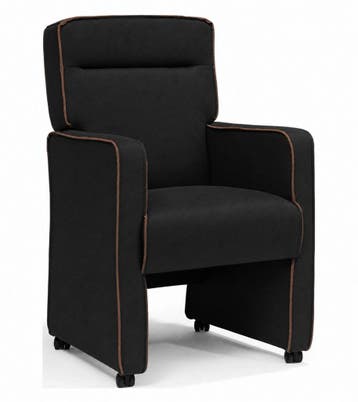 Eetkamerstoel Maine - eetkamerstoelen - Zwart, Nieuw, Zwart, Stof