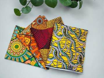 4 Fat quarters - Geel mix X Quiltstoffen / Patchwork stoffen, Hobby en Vrije tijd, Stoffen en Lappen, Ophalen of Verzenden, Nieuw