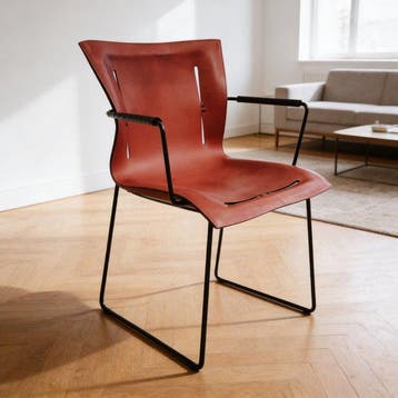 Walter Knoll - Stoel - Leer - Leder, Staal, Antiek en Kunst