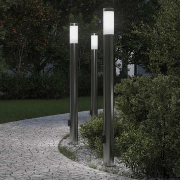 vidaXL Bolderverlichting met stopcontact 3 stuks 110 cm, Verzenden, Nieuw
