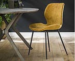 Eetkamerstoel Justin Velvet - Goud | Meubelplaats, Ophalen of Verzenden, Nieuw
