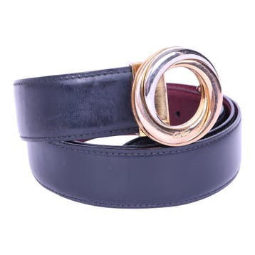 Cartier Trinity Reversible Leren Riem Zwart/Bordeaux - Drie-, Verzenden, Zo goed als nieuw