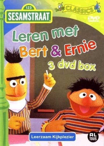 Sesamstraat leren met Bert en Ernie (dvd tweedehands film), Ophalen of Verzenden, Zo goed als nieuw