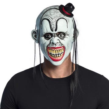 Latex hoofdmasker Bad clown, Verzenden, Nieuw