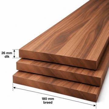 Amerikaans noten planken geschaafd 26x180mm, Verzenden, Nieuw