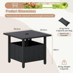 LIVSK Pool-bijzettafel met Parasolgat - Robuuste Zink-IJzerl, Verzenden, Nieuw