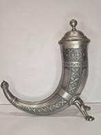Axel Holmsen - Drinkhoorn - pewter - Noors tin, Antiek en Kunst