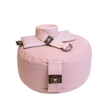 Pakket meditatiekussen, oogkussen en riem oudroze - Lotus, Verzenden, Nieuw