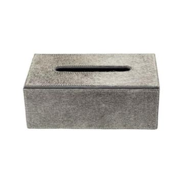 tissuebox koehuid grijs 25x14x9cm, Verzenden, Nieuw