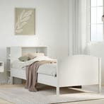 vidaXL Bed met boekenkast zonder matras grenenhout wit, Eenpersoons, Verzenden, Wit, Nieuw