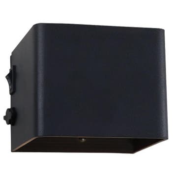 Oplaadbare up down wandlamp zwart, Dion, 1W, 2700K LED, met, Ophalen of Verzenden, Nieuw, Metaal