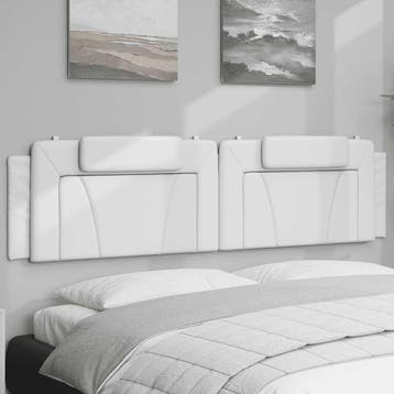 vidaXL Hoofdbordkussen Viana 200 cm kunstleer wit, Verzenden, Nieuw, Wit, Overige materialen