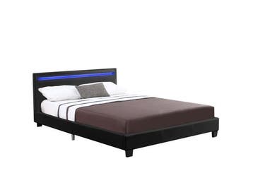 Veiling - Gestoffeerd bed Verona - 120 x 200 cm - Zwart - LE, Nieuw