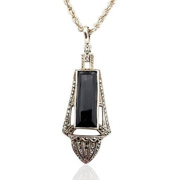Zilver - Halsketting - Art Deco, ca. jaren 1930