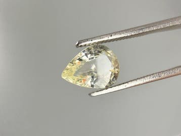 Zonder minimumprijs Geel Saffier - 1.00 ct - Gem Report, Sieraden, Tassen en Uiterlijk, Edelstenen, Nieuw